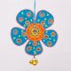 Handmade Wooden Flower Christmas Hanging - Red-Yellow, Green-Pink, Blue-Green, Sky Blue-Orange